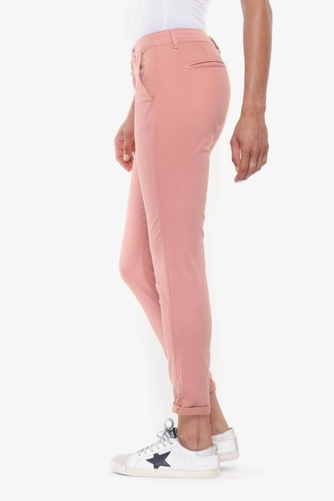 Pantalon chino Lidy8 rose