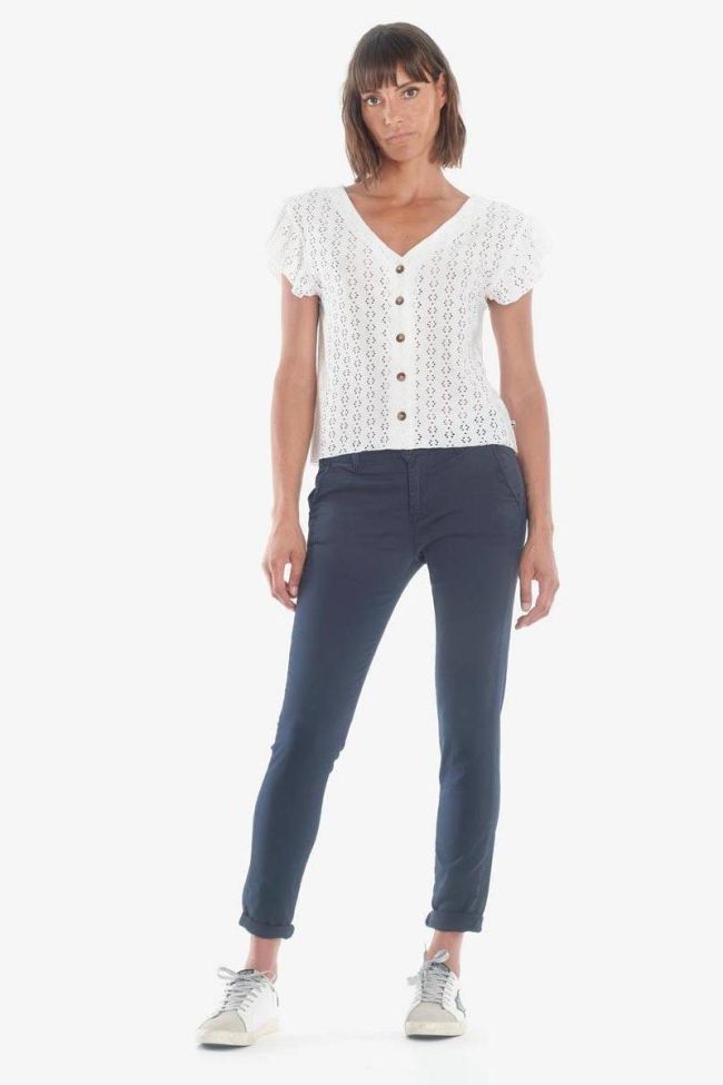 Pantalon chino Lidy8 bleu marine