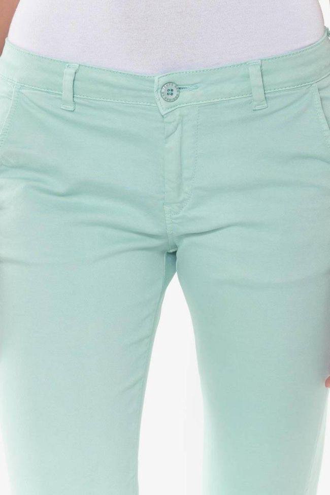 Pantalon chino Lidy8 vert d'eau