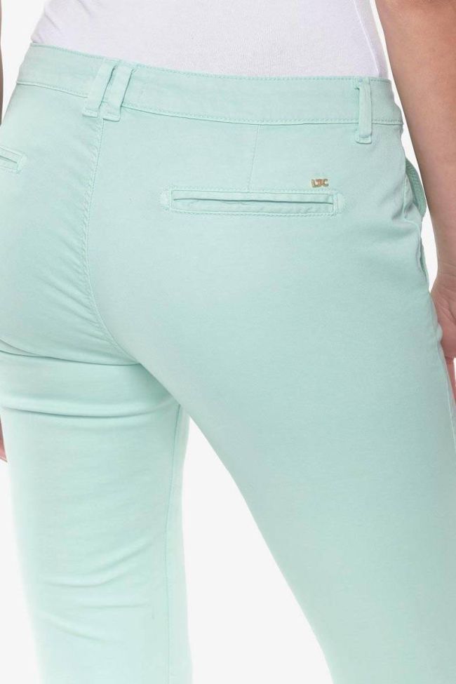 Pantalon chino Lidy8 vert d'eau
