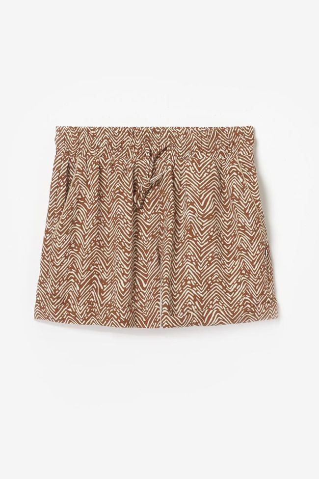 Short à motif ethnique Calvigi marron