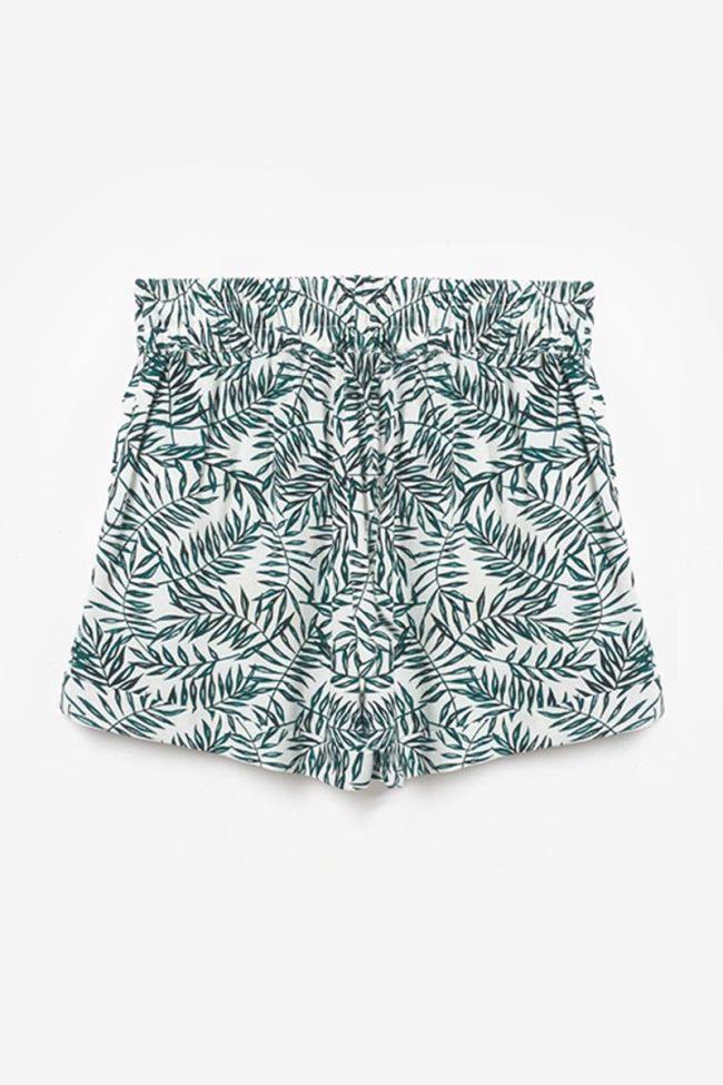 Short à motif floral Mineogi vert