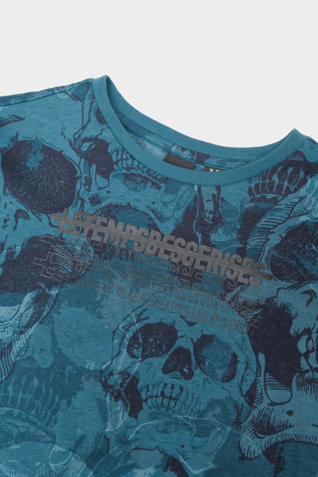 T-shirt Shenkobo imprimé bleu