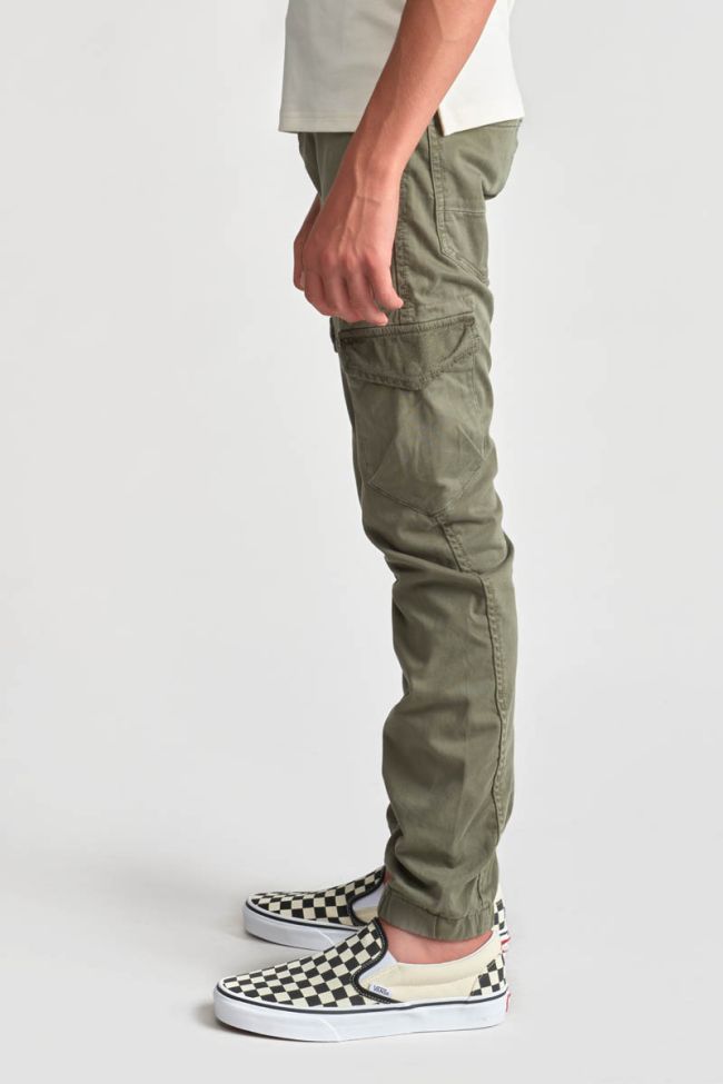 Pantalon Tobati tapered arqué kaki