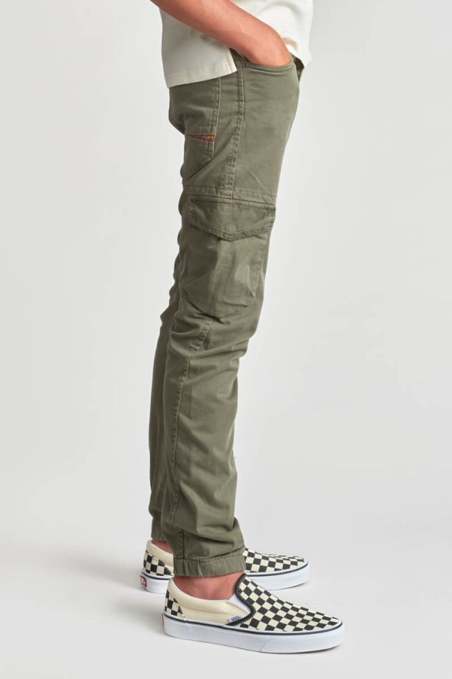 Pantalon Tobati tapered arqué kaki