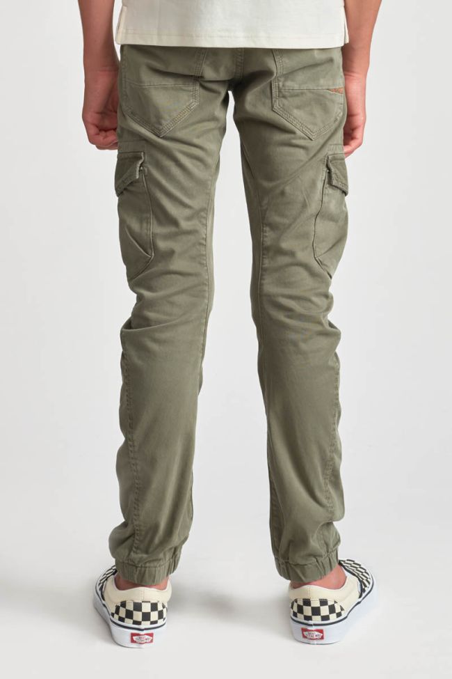 Pantalon Tobati tapered arqué kaki