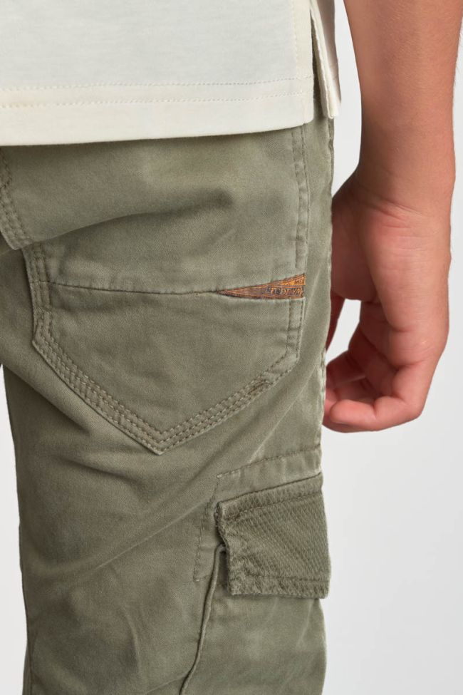 Pantalon Tobati tapered arqué kaki