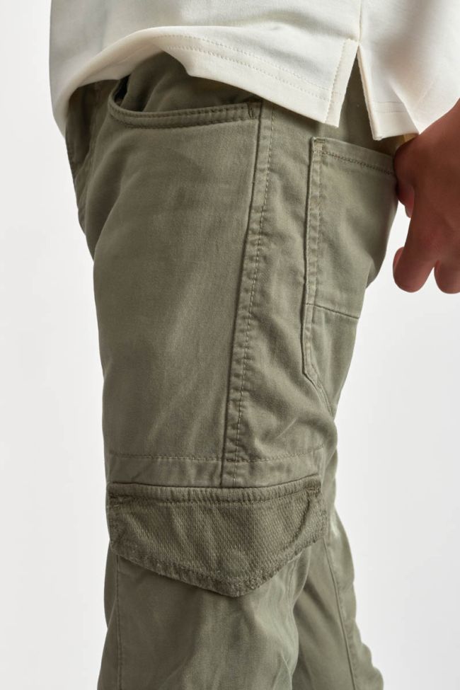 Pantalon Tobati tapered arqué kaki