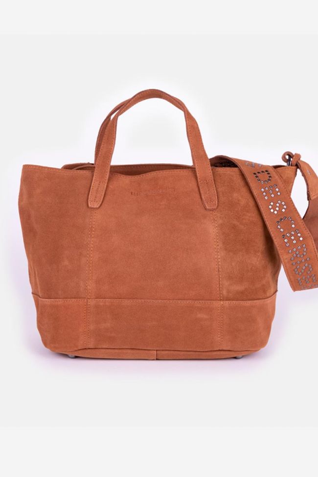 Sac Astier en cuir suède camel