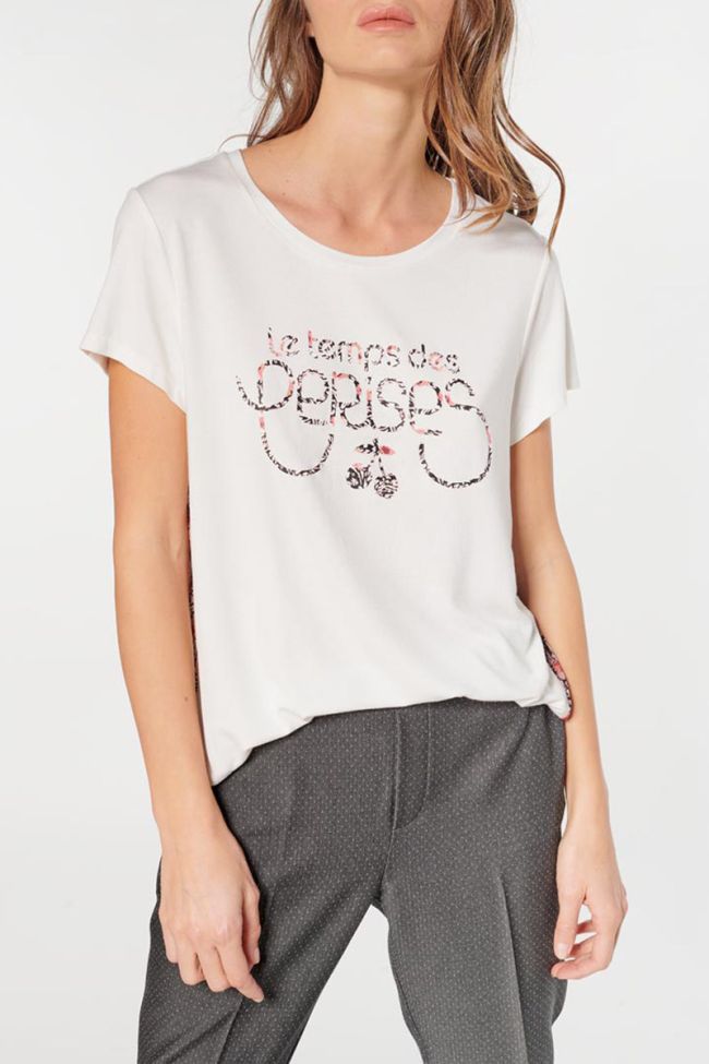 T-shirt Carlotta crème imprimé