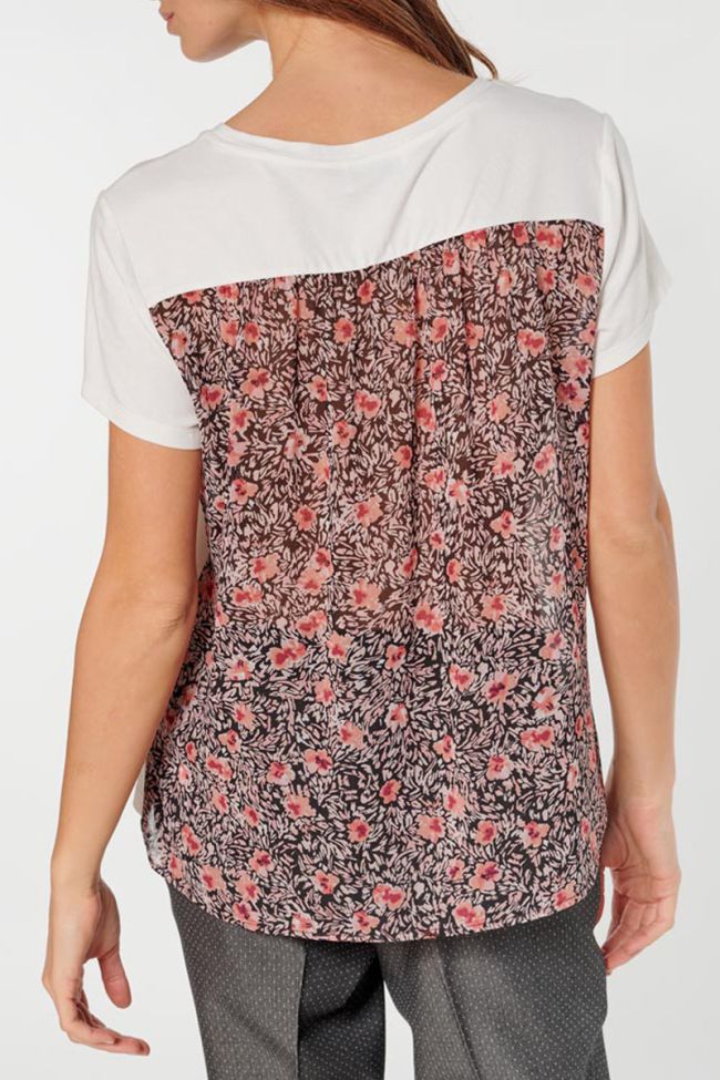 T-shirt Carlotta crème imprimé