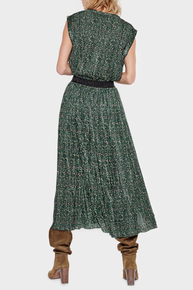 Jupe Chrystal léopard verte