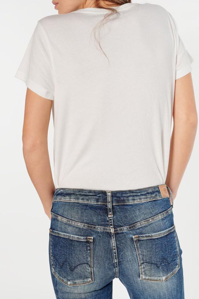 T-shirt Diamond crème à strass