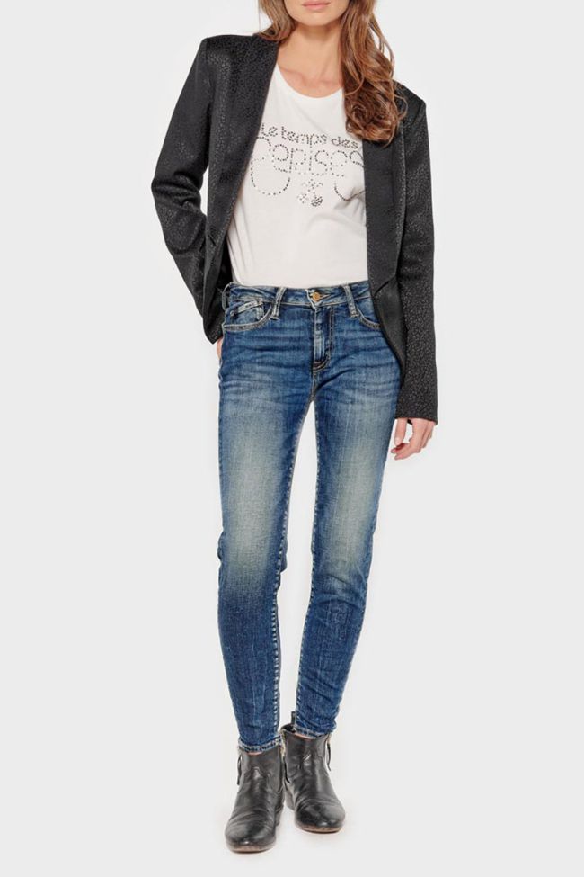 T-shirt Diamond crème à strass