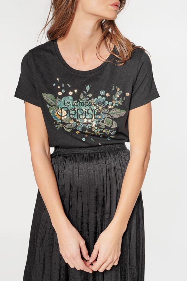 T-shirt Frankie noir imprimé