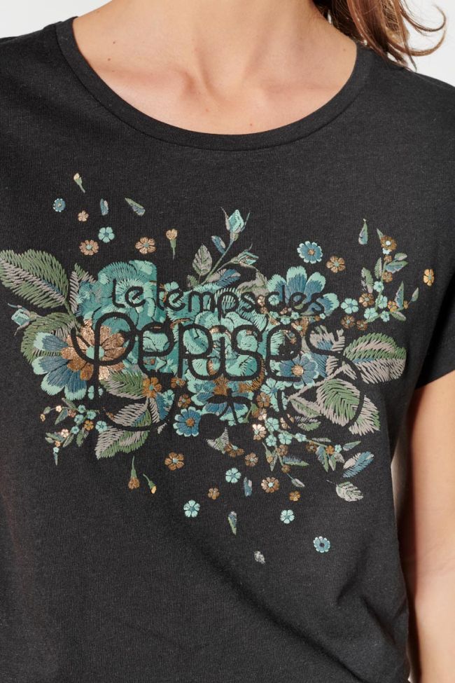 T-shirt Frankie noir imprimé