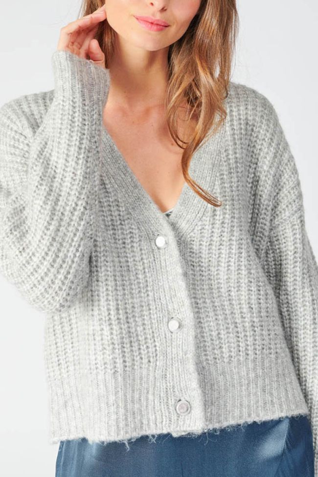 Cardigan Georgina gris chiné