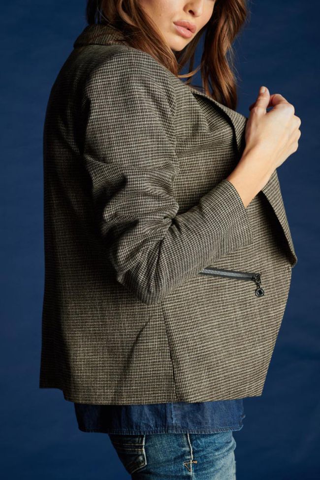 Veste blazer Graziel à motif pied de poule