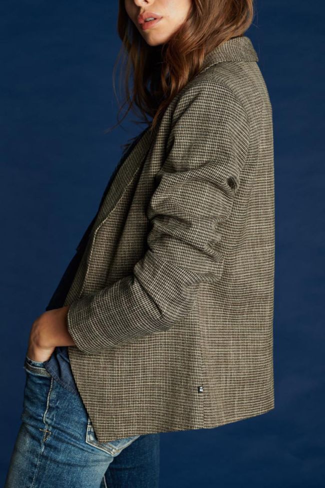 Veste blazer Graziel à motif pied de poule