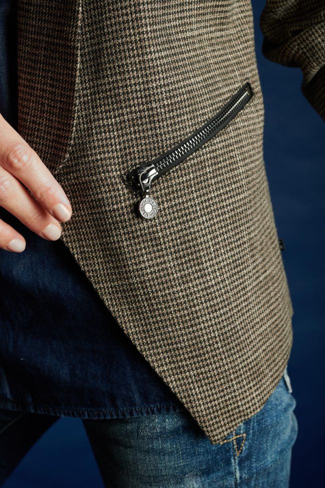 Veste blazer Graziel à motif pied de poule