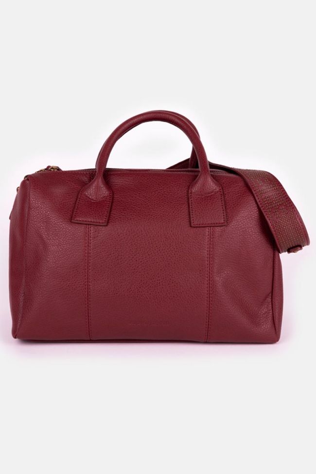 Sac bowling Isaia rouge clouté