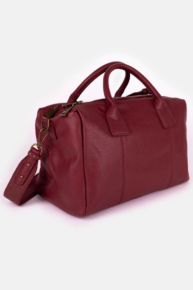 Sac bowling Isaia rouge clouté