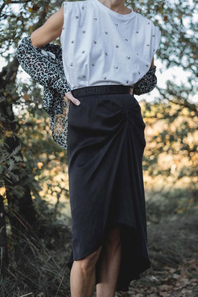 T-shirt Larm blanc à étoiles