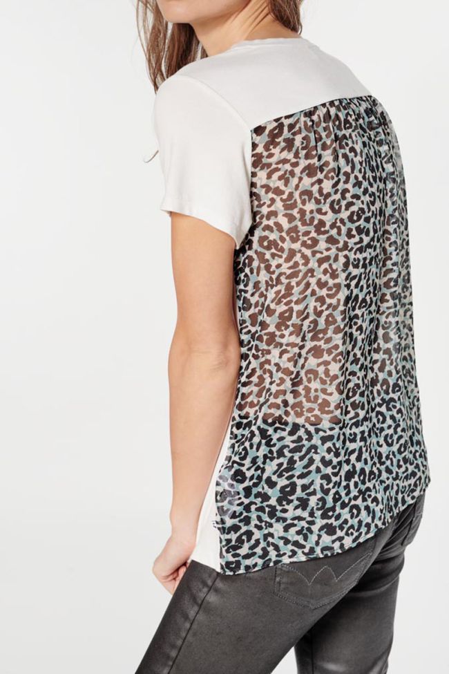 T-shirt Lauren crème imprimé