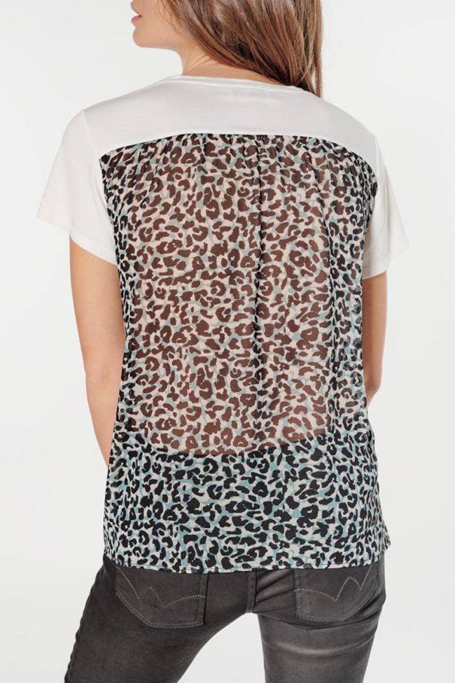 T-shirt Lauren crème imprimé