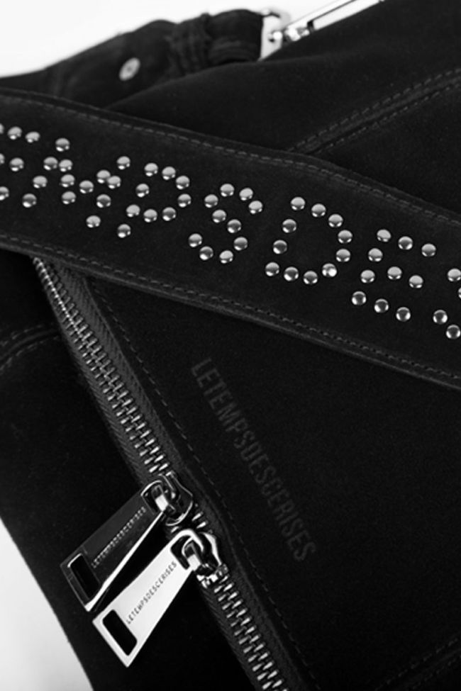 Sac Leter en cuir suède noir