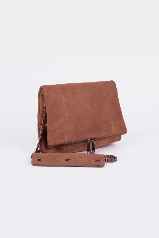 Sac Leter en cuir suède camel