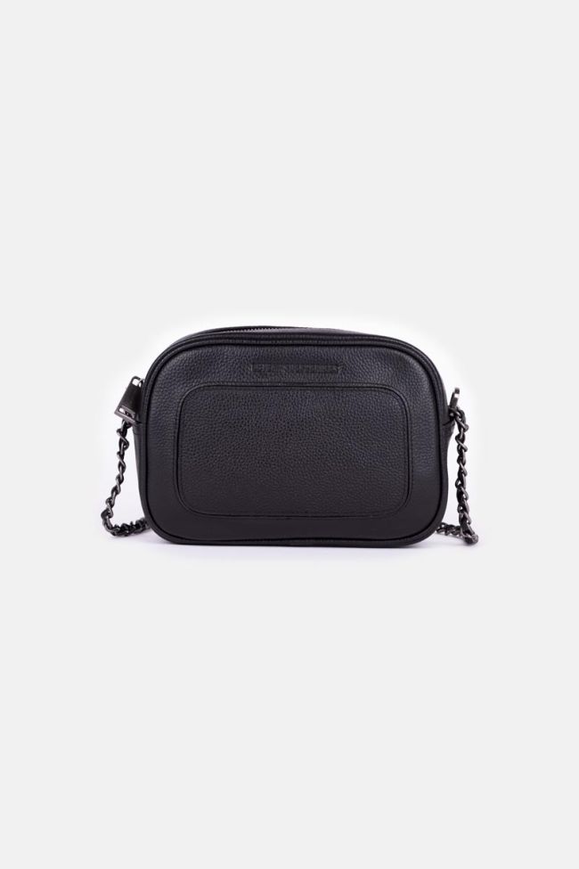 Sac Lou en cuir grainé noir