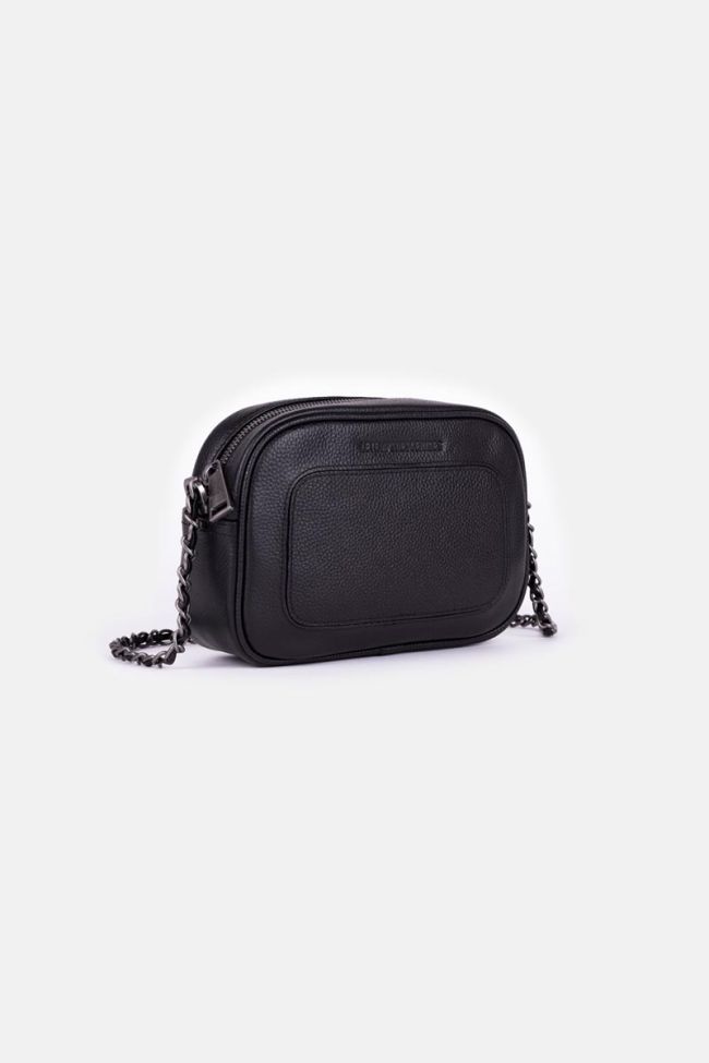 Sac Lou en cuir grainé noir