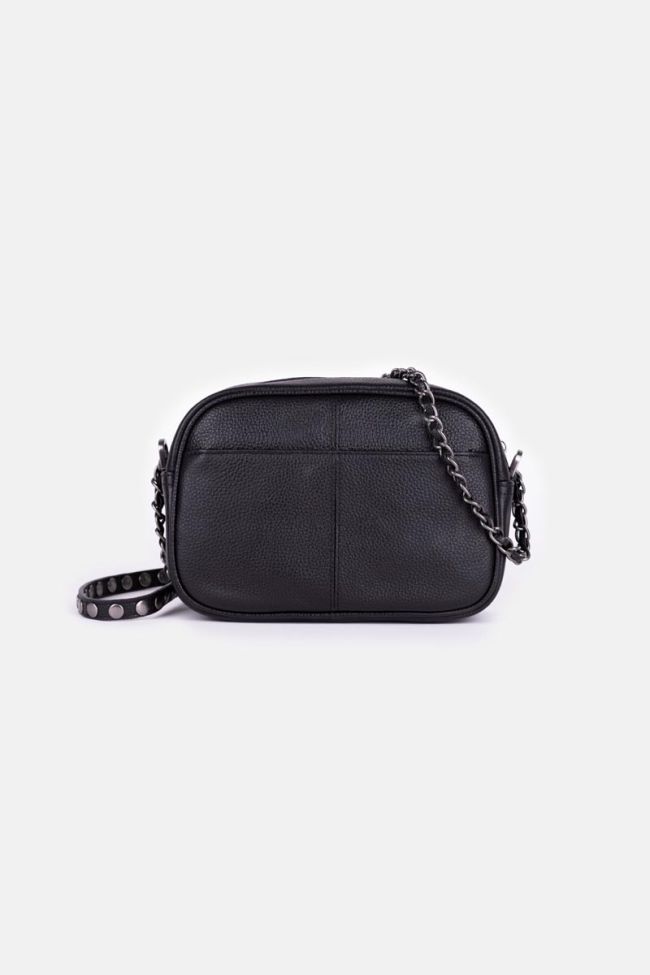 Sac Lou en cuir grainé noir