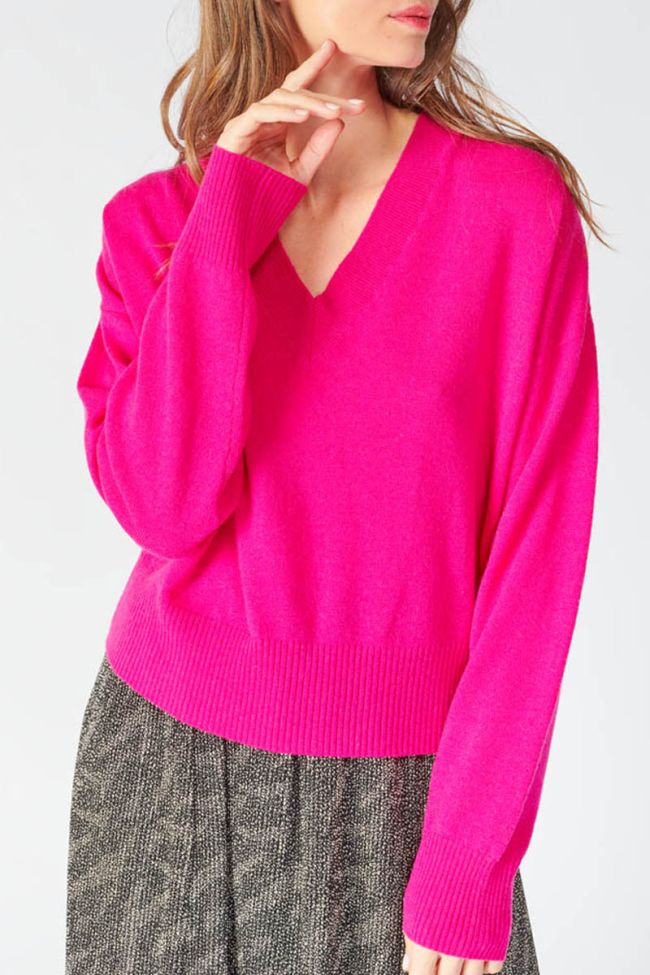 Pull Martie fushia en cachemire mélangé