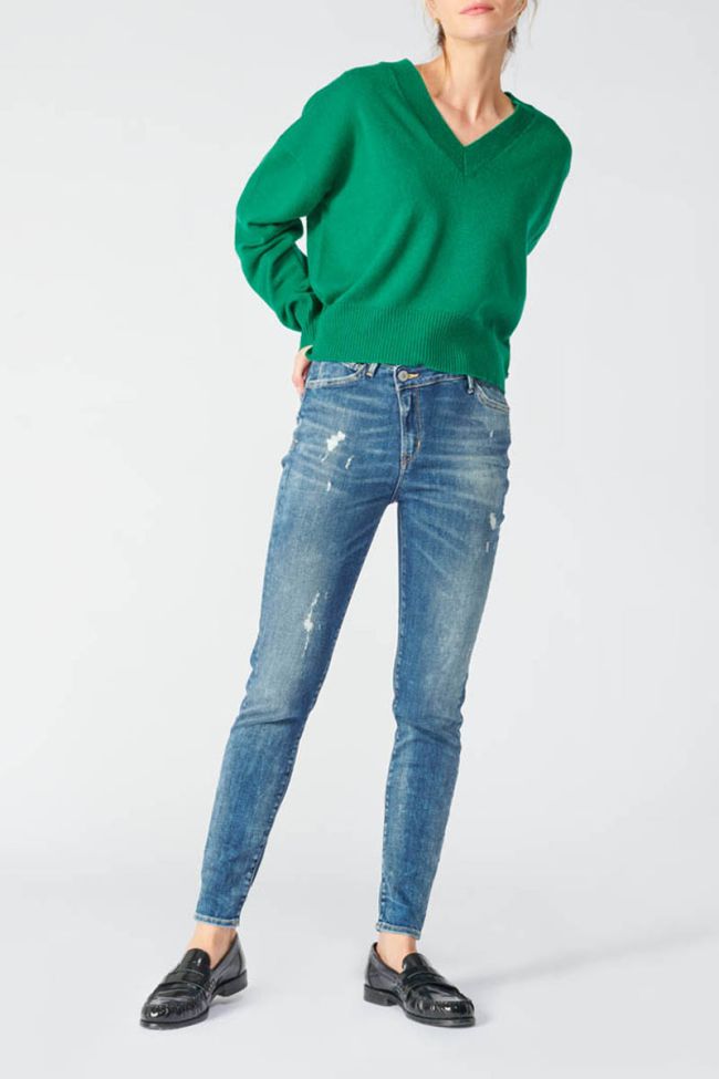 Pull Martie vert sapin en cachemire mélangé