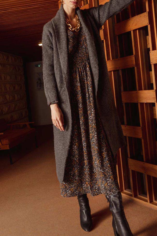 Cardigan long Mater gris