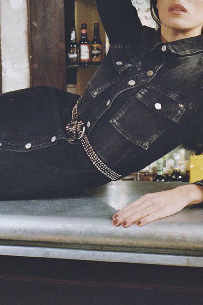 Robe Nessi en jeans noir