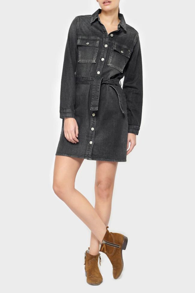 Robe Nessi en jeans noir