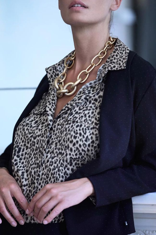 Blouse Panter à motif léopard