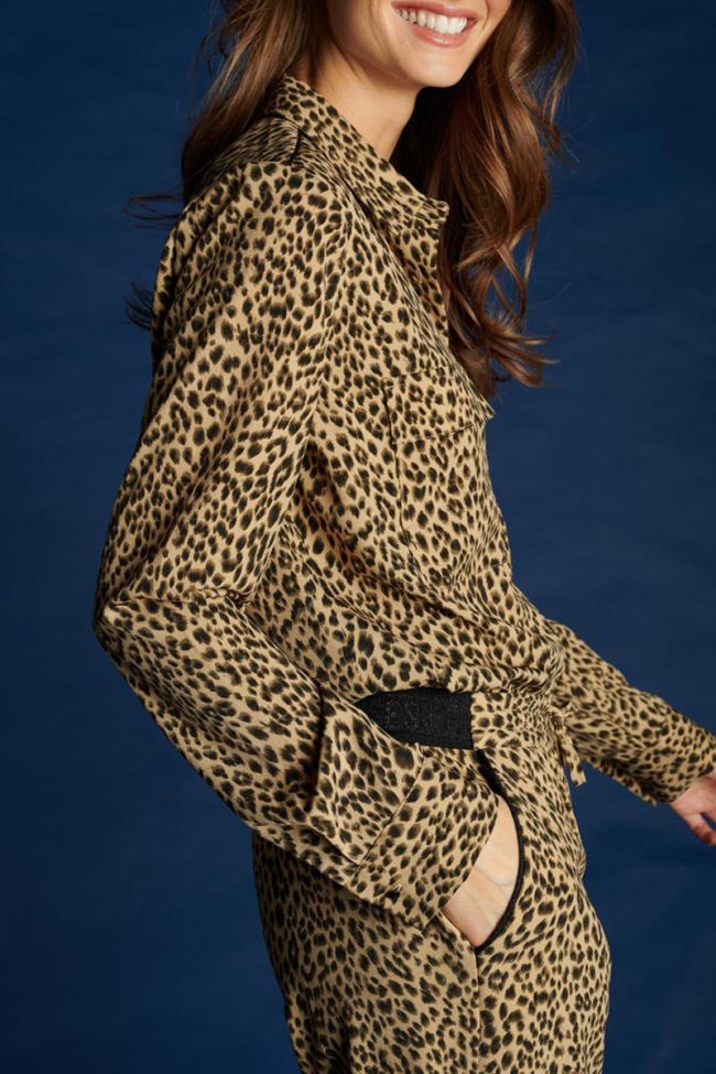 Blouse Panter à motif léopard