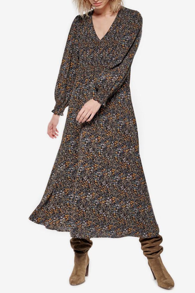 Robe longue Peak à motif fleuri