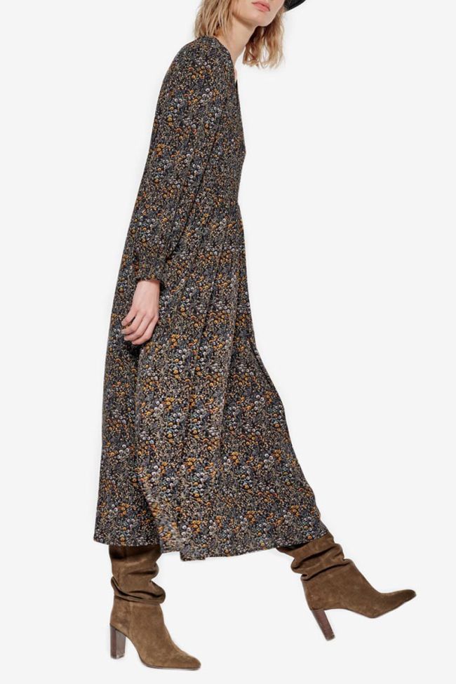 Robe longue Peak à motif fleuri