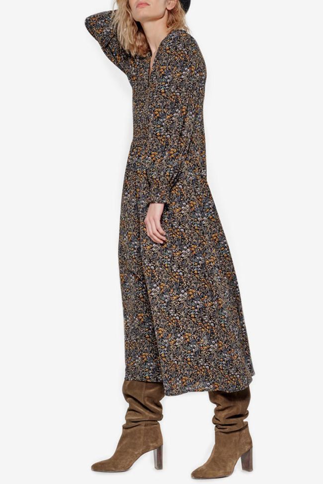 Robe longue Peak à motif fleuri