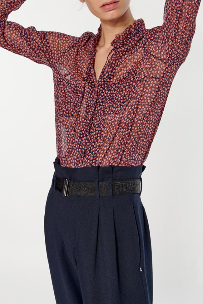 Blouse Ribble à motif rose et bleu