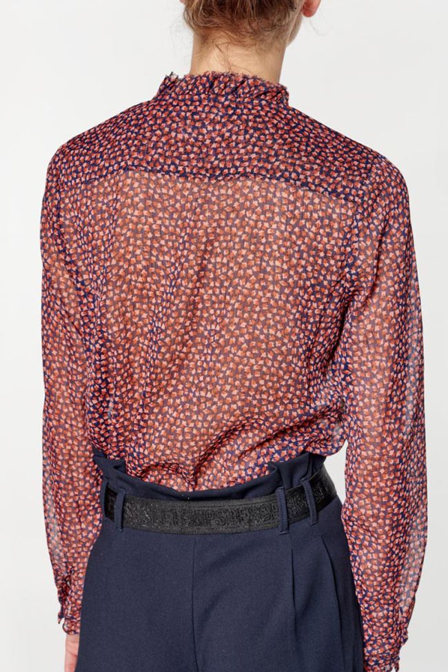 Blouse Ribble à motif rose et bleu