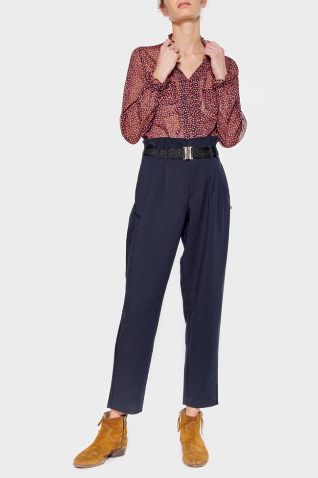 Blouse Ribble à motif rose et bleu