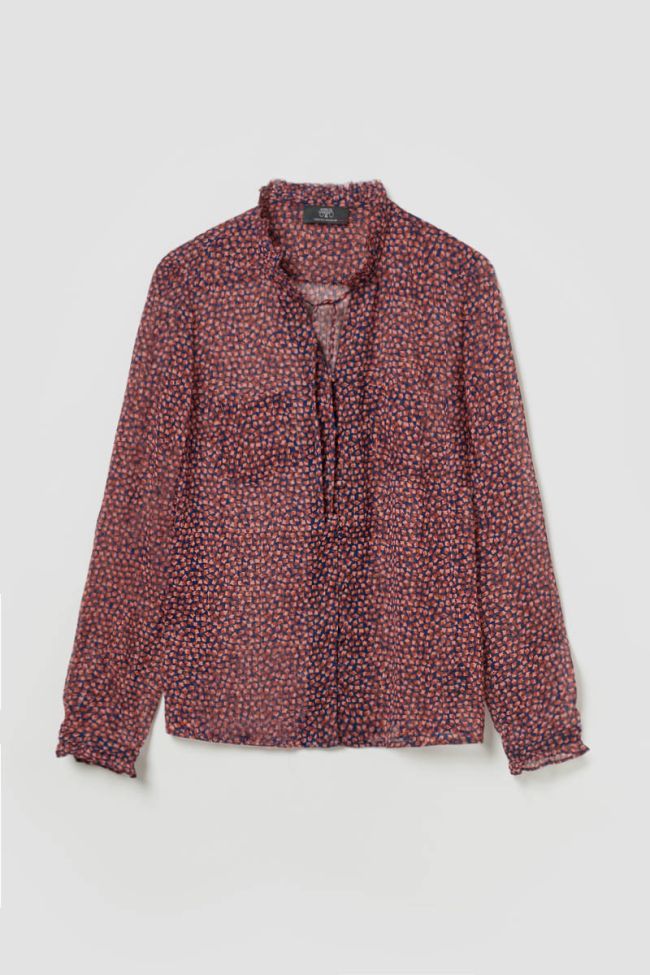 Blouse Ribble à motif rose et bleu