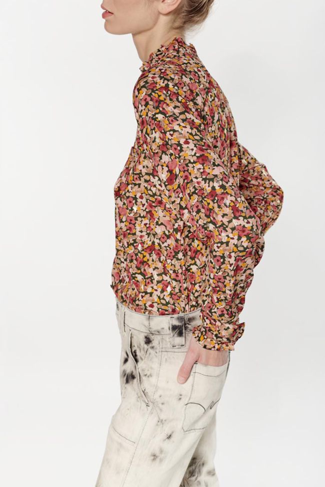 Blouse Ross à motif fleuri rose