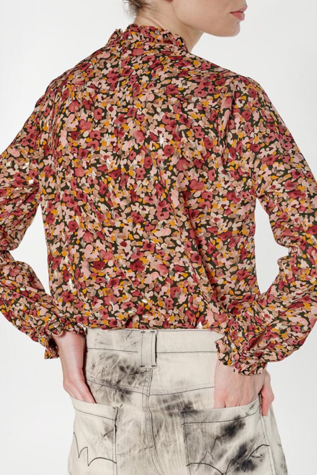 Blouse Ross à motif fleuri rose